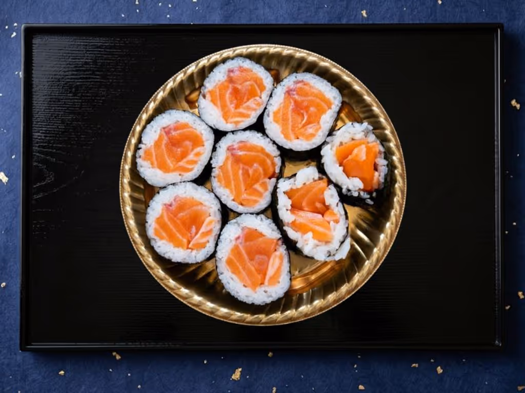 贅沢生サーモン太巻き - 脂の乗った生サーモンをたっぷり巻いた人気商品